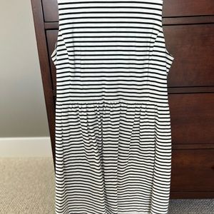 J. Crew Factory Daybreak striped fit and flare dress